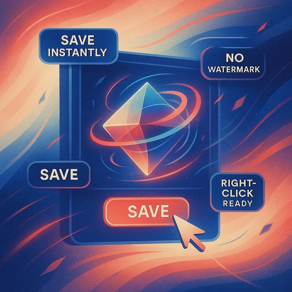 Instantly save AI-generated images from Focal AI Image Generator without watermarks, loading bars, or export delays