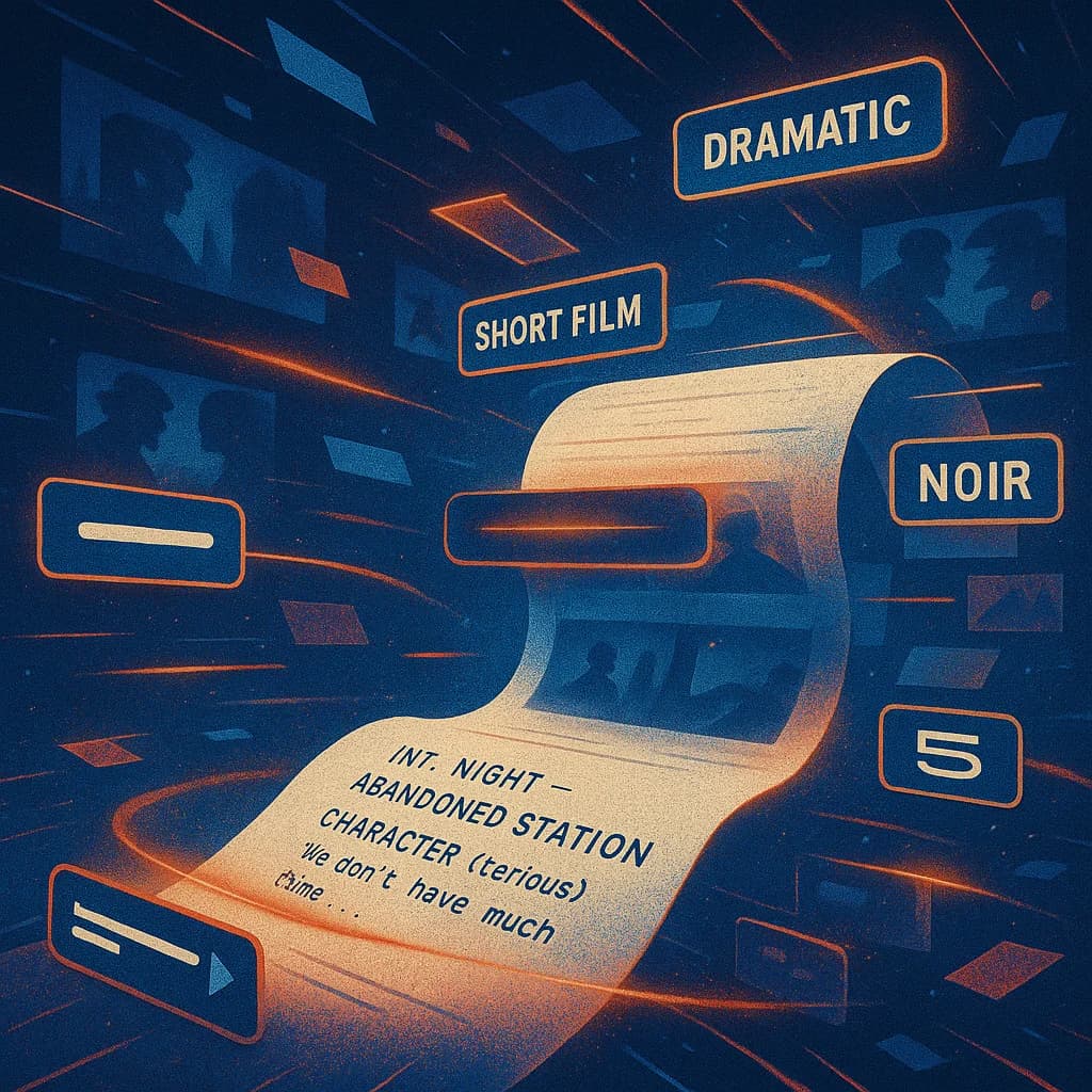 Write scripts that instantly map to video scenes using Focal AI Script Generator's visual-first formatting approach