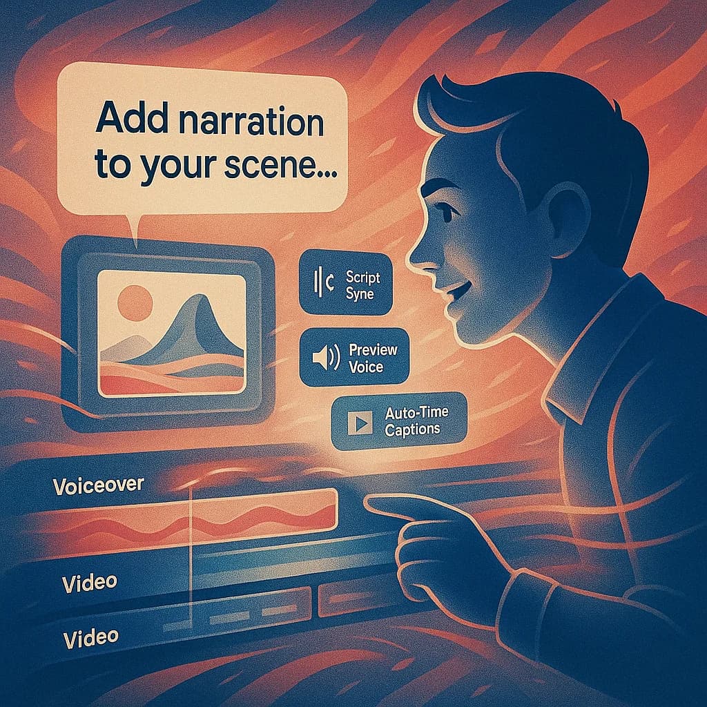 Sync voiceovers with your video timeline easily using Focal AI Voice Generator for smooth, natural narration flow