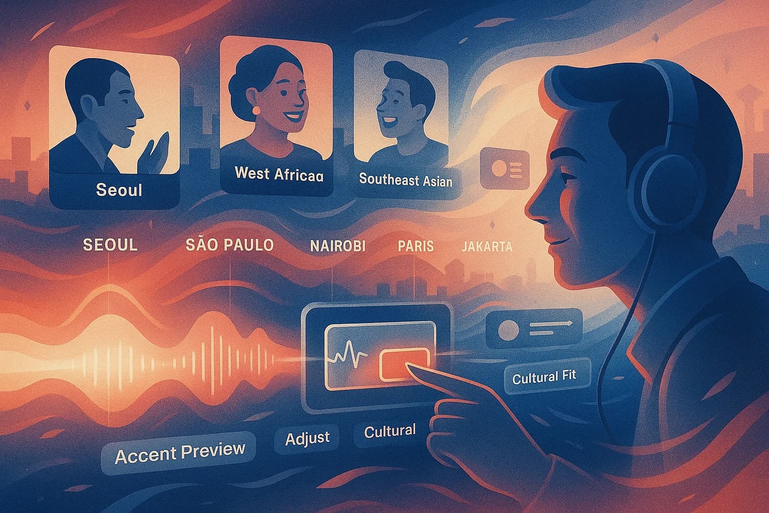 Create AI voiceovers with authentic accents and global styles using Focal AI Voice Generator for real-sounding narration