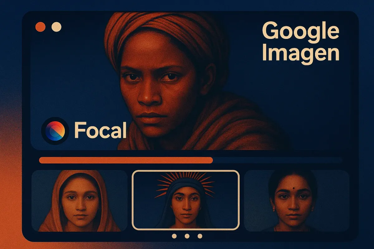 Multiple AI-generated images from Google Imagen 3, showing varied subjects with realistic lighting and balanced compositions.