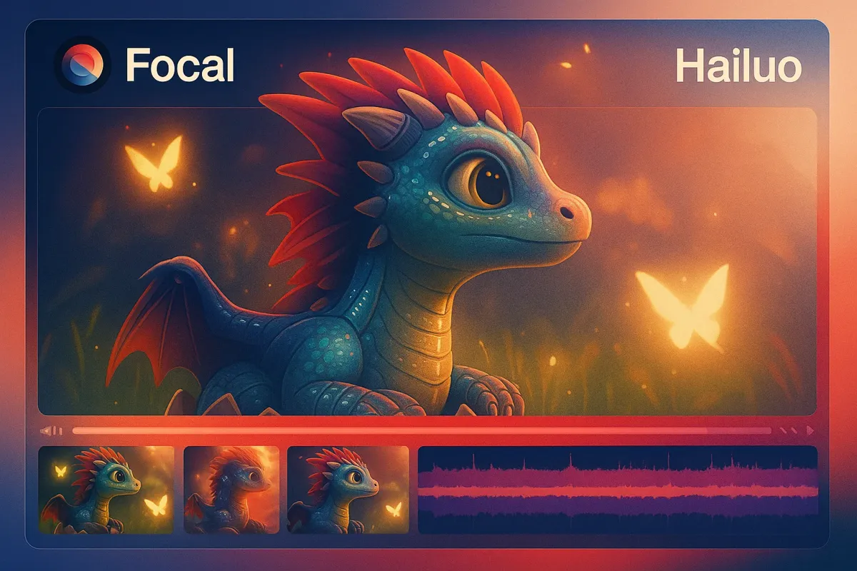 Marketing-style AI video clips created with Hailuo by Minimax, showing product shots, testimonial scenes, and motion-locked camera angles.
